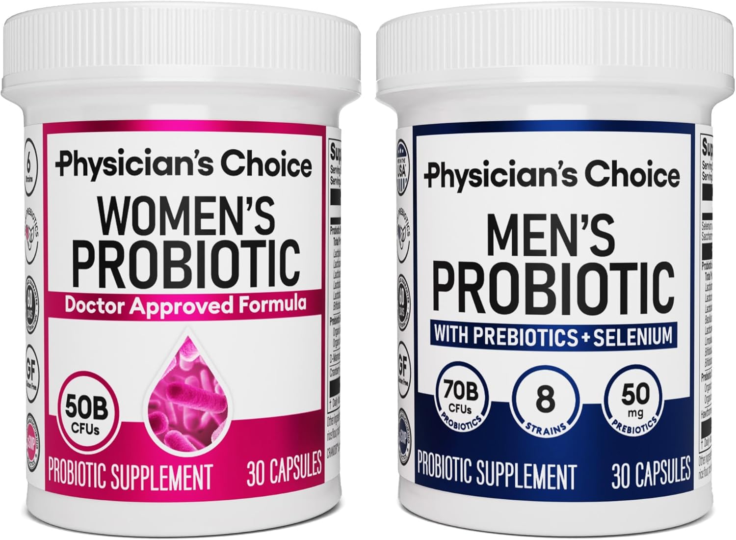 Physician's CHOICE His & Hers Probiotic Bundle - Men's and Women's Probiotics (30ct each)