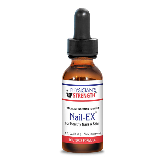 Physician's Strength Nail-EX for Healthy Nails & Skin - Toenail & Fingernail Formula - 1 fl oz, 43 Servings