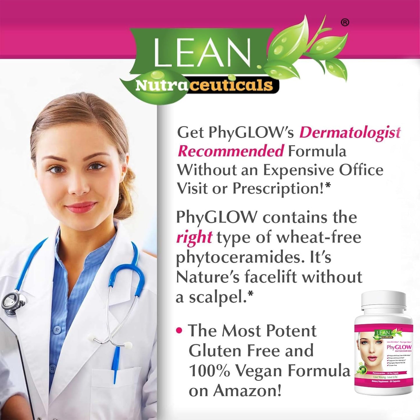 Phytoceramides 350mg Supplement with Multivitamins for Skin Hydration and Anti-Aging Support - 30 Capsules