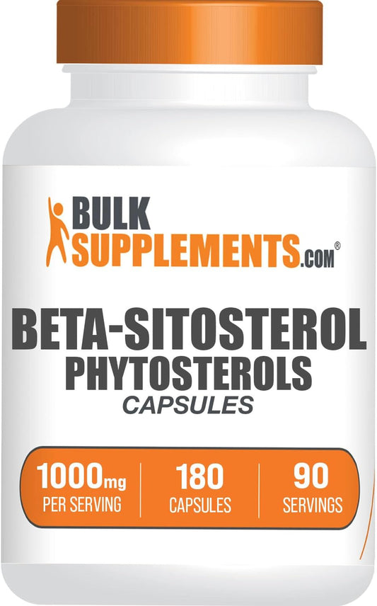 Phytosterols Supplement Capsules - 1000mg Beta Sitosterol, Gluten Free - 180 Capsules, 2 Capsules per Serving