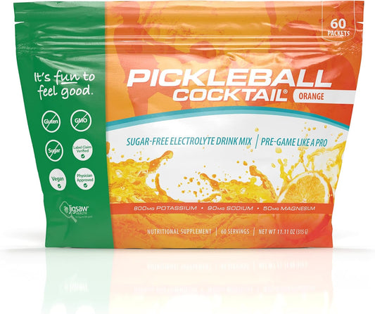 Pickleball Cocktail Orange Flavor Drink Mix - 60 Servings