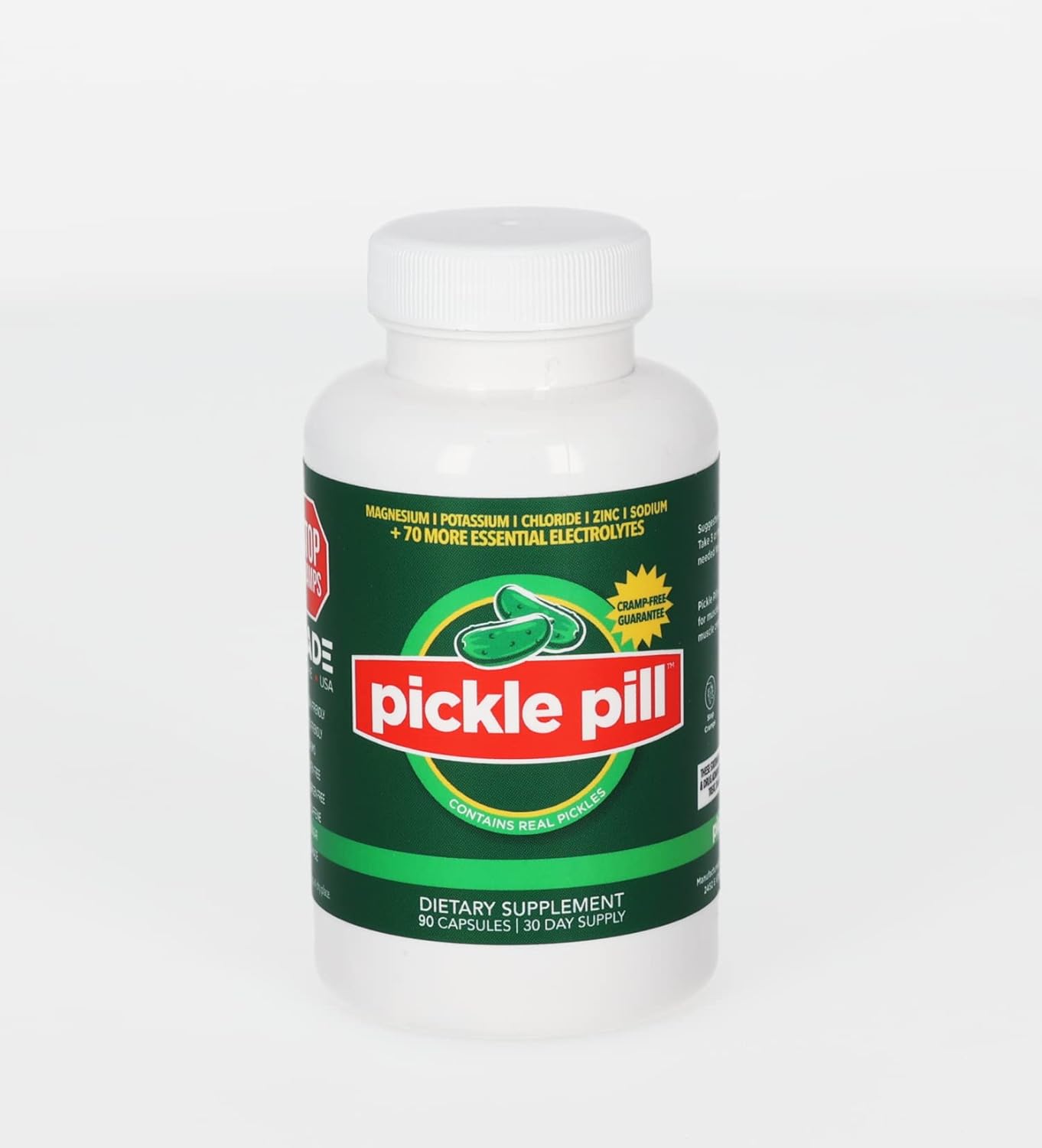 PicklePill Cramp Defense Tablets for Rapid Muscle Recovery - Electrolyte Hydration Powder with Vitamins and Minerals, 90 Count