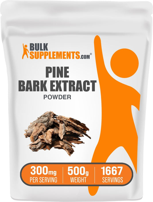 Pine Bark Extract Powder - Antioxidant Support Supplement - Gluten Free - 500g (1.1 lbs) - 300mg per Serving