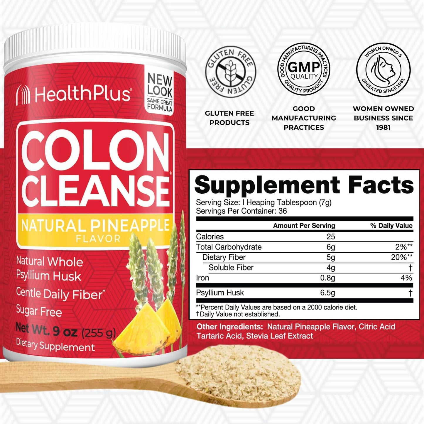 Pineapple Flavored Colon Cleanse Digestive Support with Natural Sweetener for Toxin Elimination and Reduced Bloating