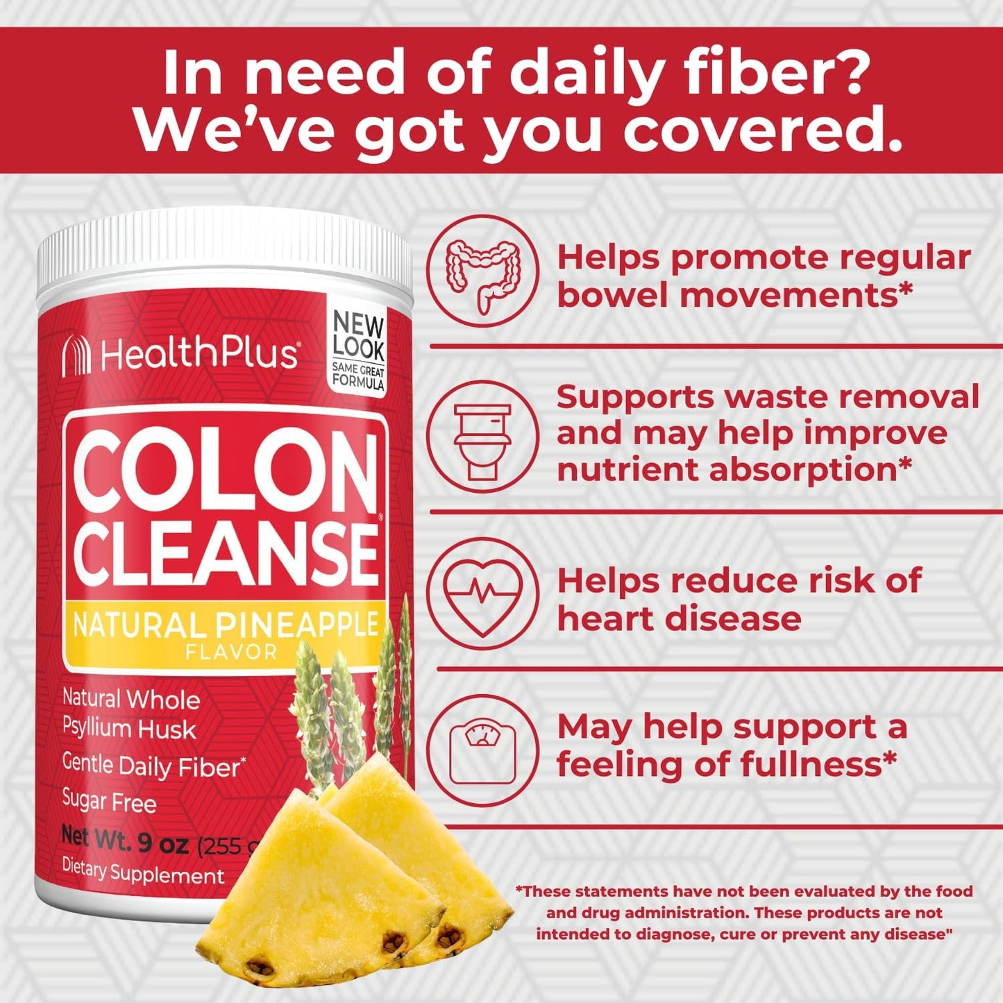 Pineapple Flavored Colon Cleanse Digestive Support with Natural Sweetener for Toxin Elimination and Reduced Bloating