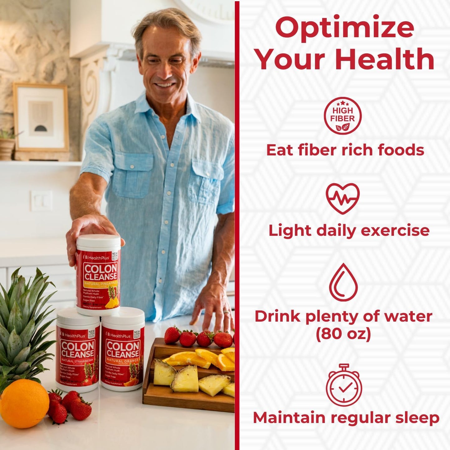 Pineapple Flavored Colon Cleanse Digestive Support with Natural Sweetener for Toxin Elimination and Reduced Bloating