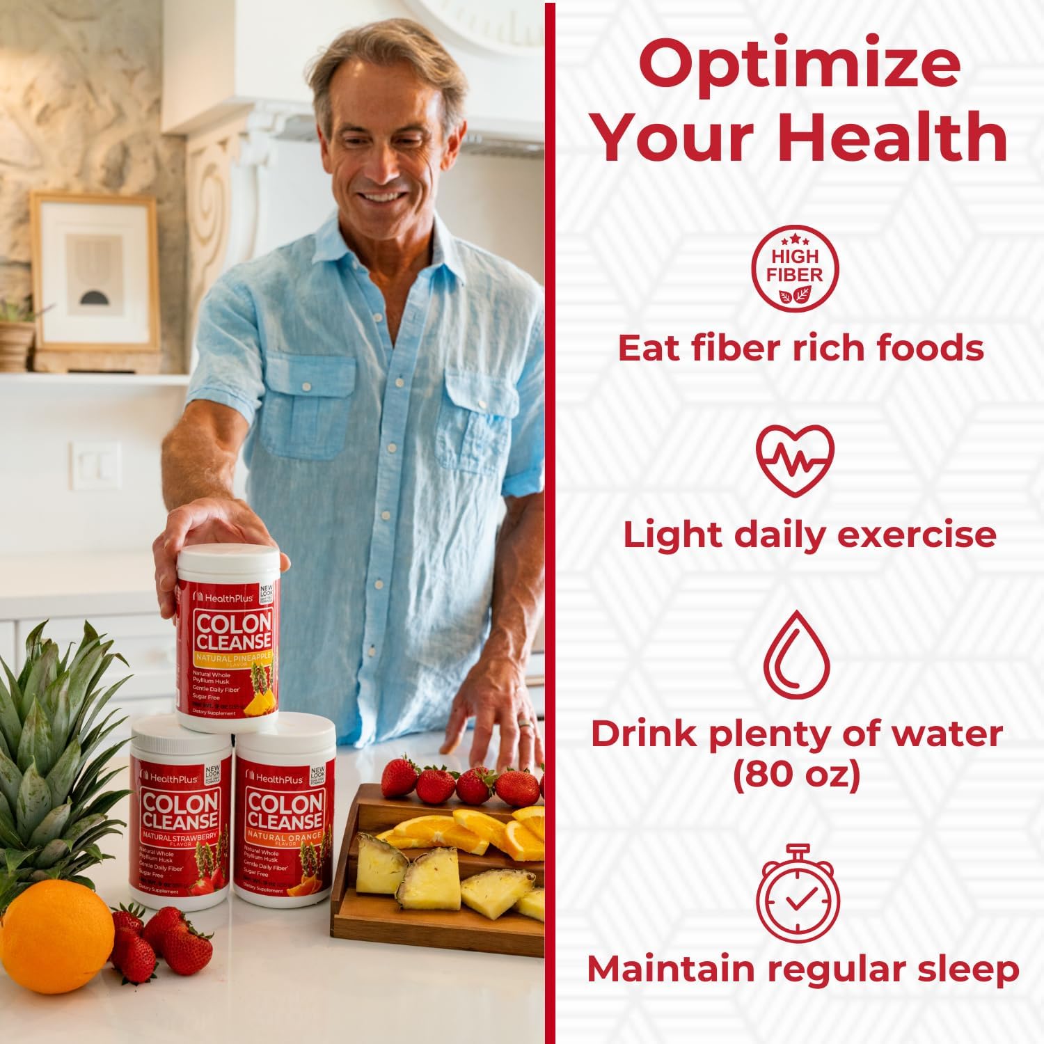 Pineapple Flavored Colon Cleanse Digestive Support with Natural Sweetener for Toxin Elimination and Reduced Bloating