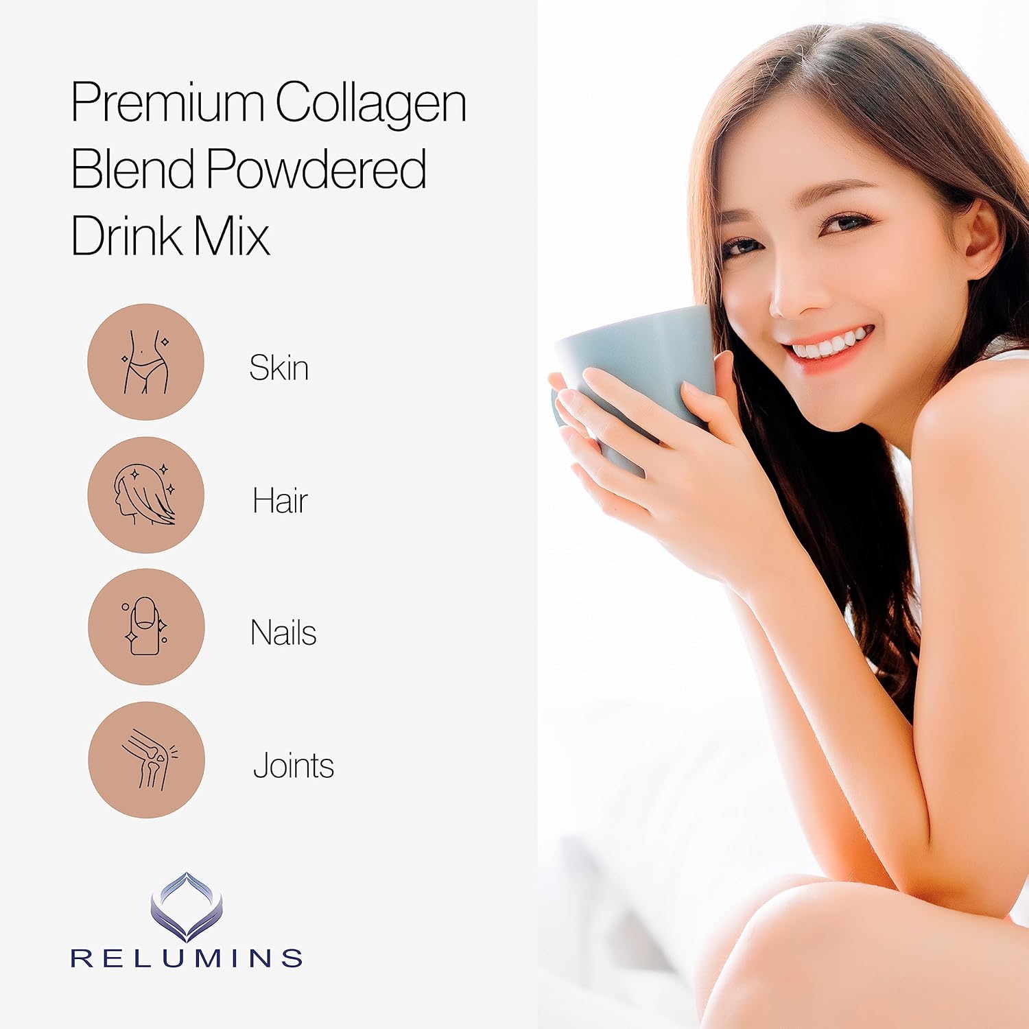 Pineapple Flavored Marine Collagen Powder Drink Mix with Glutathione, Green Tea, CoQ10, & Hyaluronic Acid for Glowing Skin - 110 Sachets