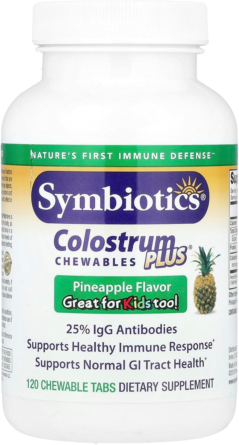 Pineapple Flavored Naturade Symbiotics Colostrum Plus Chewables - 120 Tablets