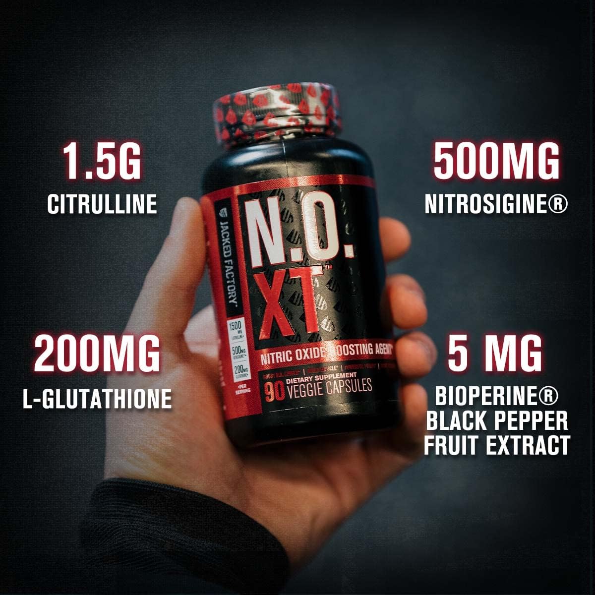 Pineapple Pre-Workout Combo: Jacked Factory Nitrosurge & N.O. XT Nitric Oxide Booster for Men & Women