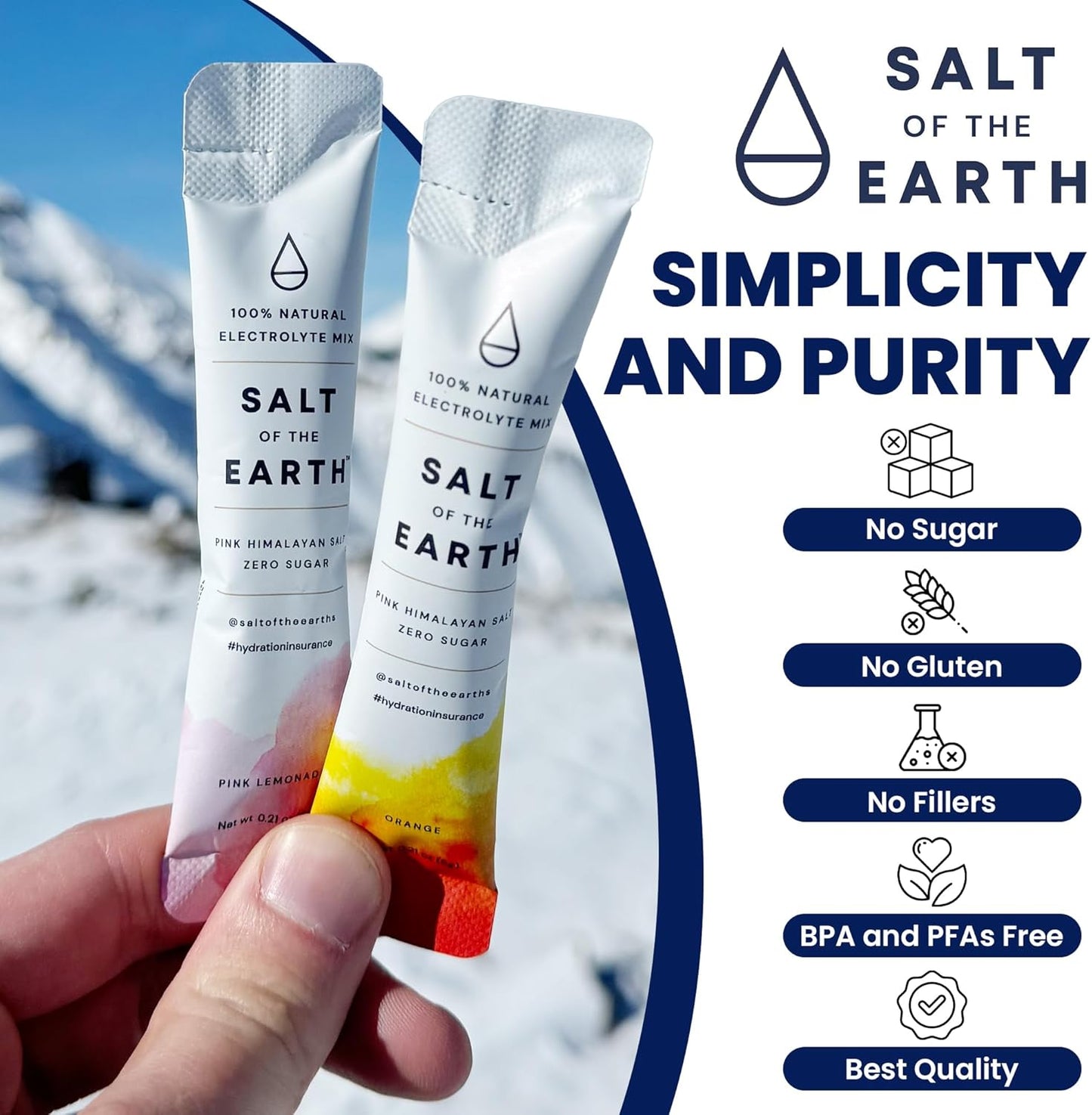 Pink Himalayan Salt Electrolyte Hydration Powder Packets - Zero-Sugar, Premium Ingredients, Keto & Paleo Friendly - 30 Chocolate Sticks