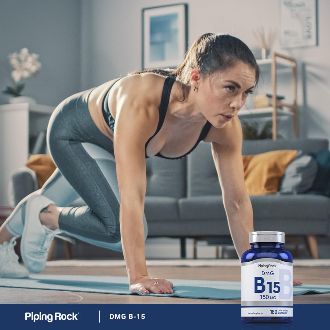 Piping Rock B15 DMG Supplement 150mg 180 Capsules Non-GMO Gluten Free