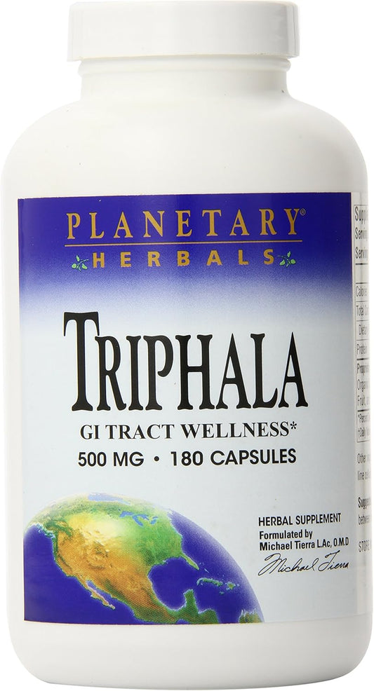 Planetary Formulas Triphala 500 mg Capsules - 360 Capsules (2 Pack) by Planetary Herbals