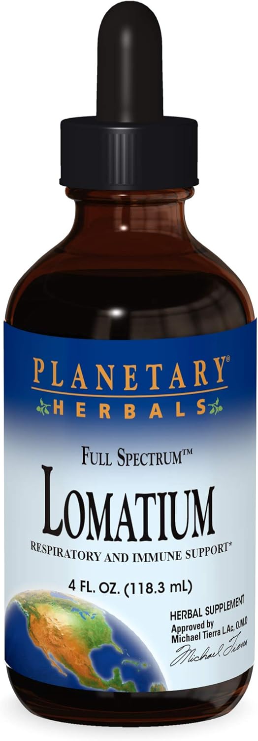 Planetary Herbals Lomatium Full Spectrum Liquid - Respiratory & Immune Support - 4 oz