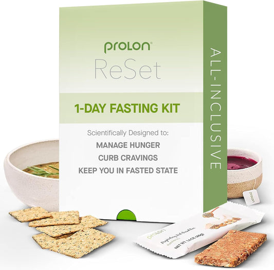 Plant-Based 1 Day Fasting Kit for Women and Men | ProLon Reset Program with Low Calorie Meals & Snacks | Designed to Support Fasting Without Breaking It