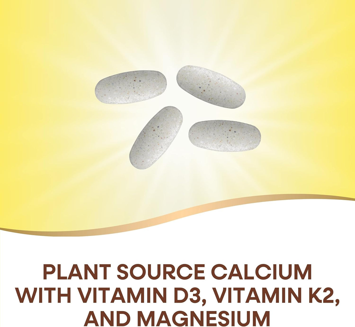 Plant-Based Calcium for Bone Support with Vitamin D3, K2, and Magnesium, 120 Tablets by Nature's Way Alive!