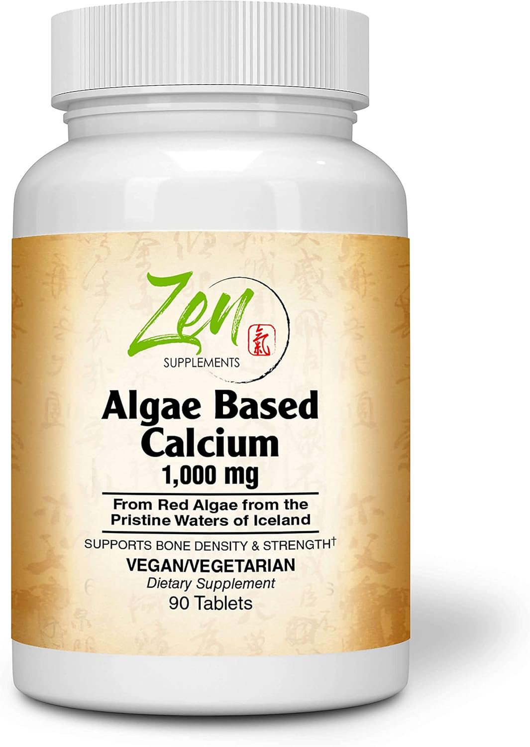 Plant-Based Calcium Supplement with Magnesium, Boron, Vegan D3 & K2 - Promotes Bone Strength - Highly Absorbable Vegan Algae Calcium Tabs