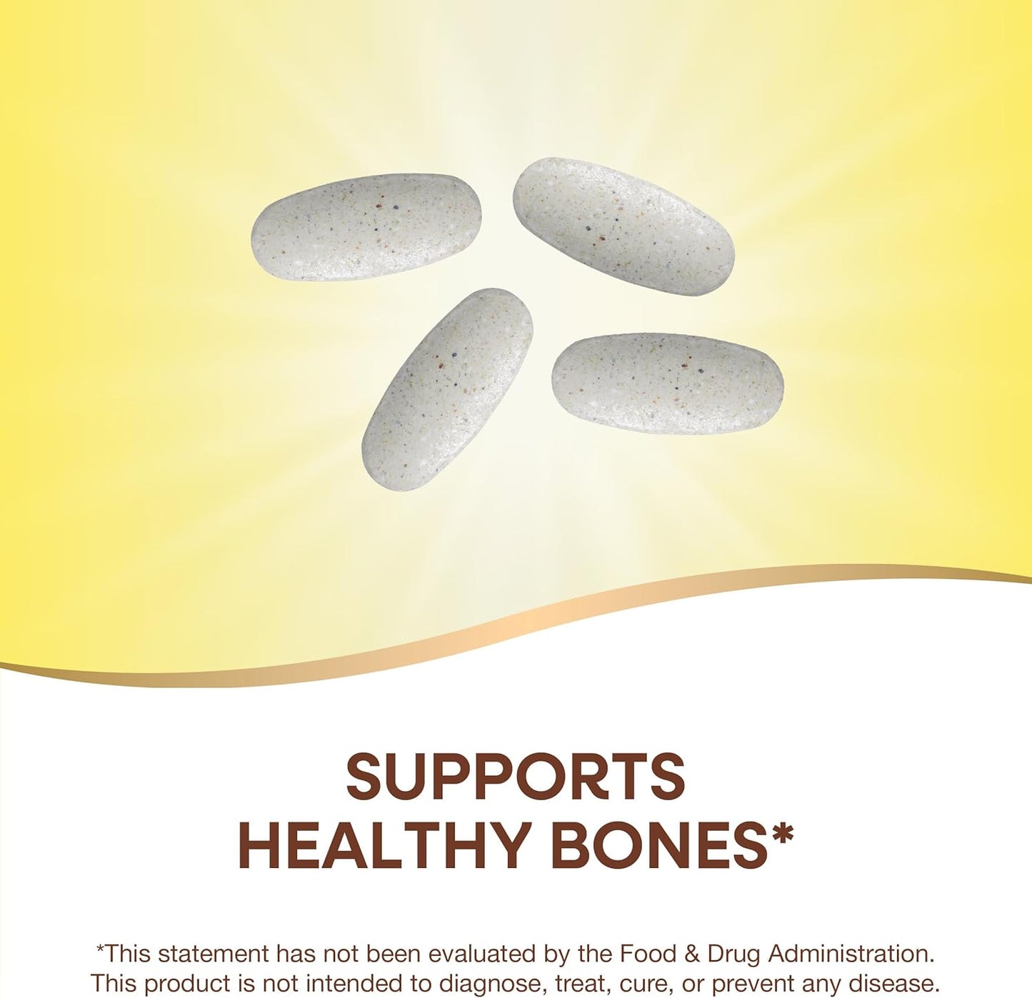 Plant-Based Calcium Supplement with Vitamin D3 & K2 for Bone Health - Nature's Way Alive! Calcium, Magnesium, 60 Tablets