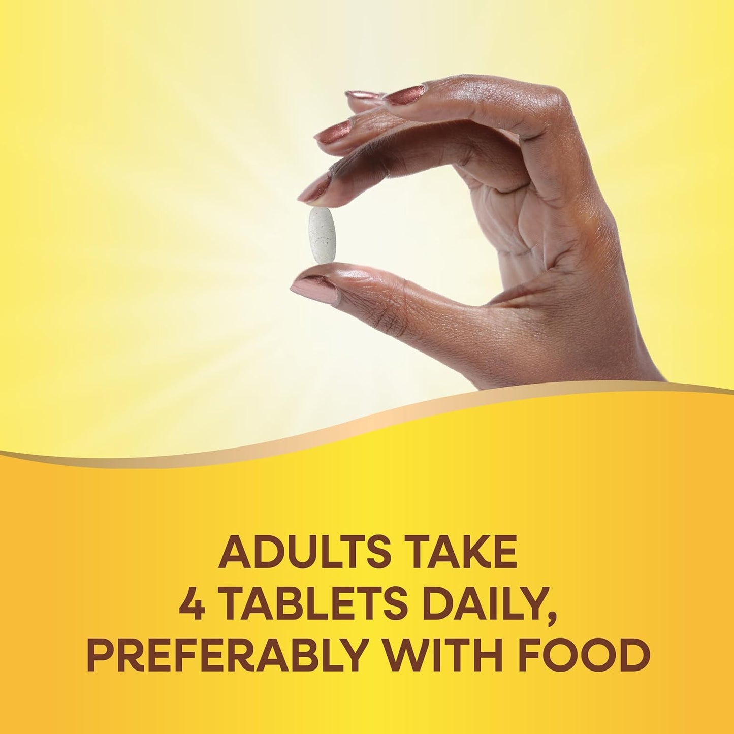 Plant-Based Calcium Supplement with Vitamin D3 & K2 for Bone Health - Nature's Way Alive! Calcium, Magnesium, 60 Tablets