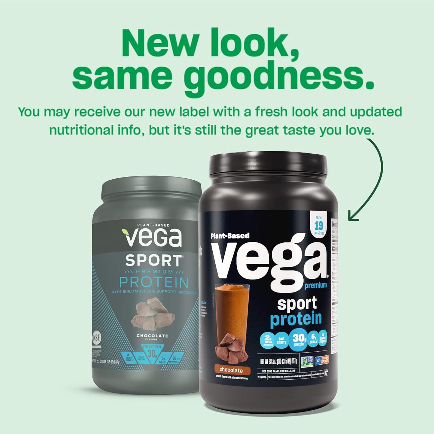 Plant Based Chocolate Protein Powder with 20g Protein - Vega Protein and Greens, Premium Sport Protein, Vegan & Gluten Free