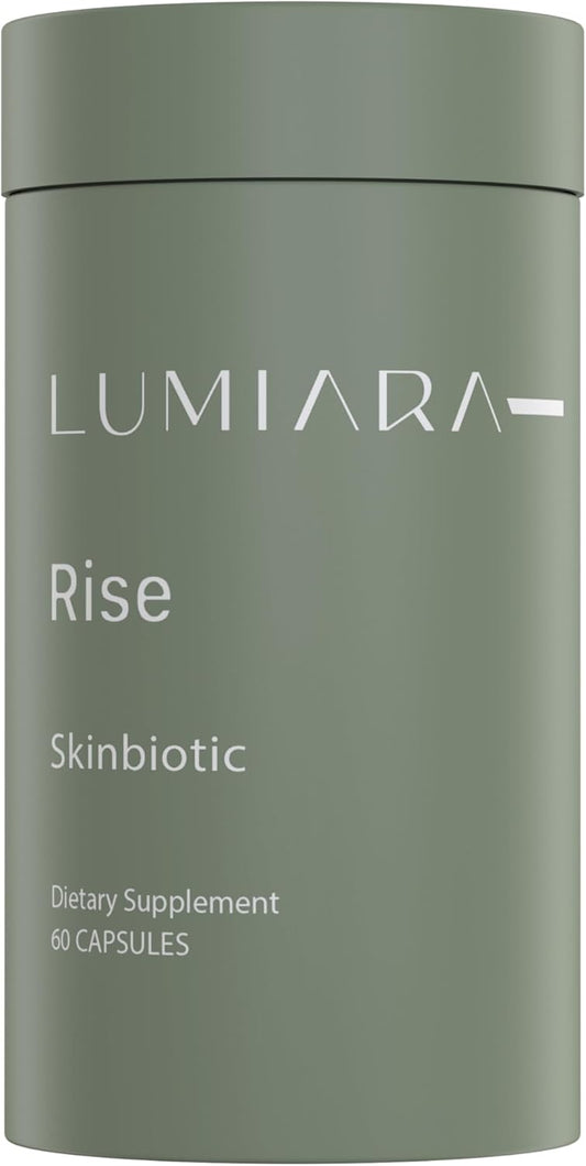 Plant-Based Collagen Booster for Women - Lumiara Rise Skinbiotic Skin Supplement - Beauty & Gut Health Support - Chemical-Free - 60 Capsules