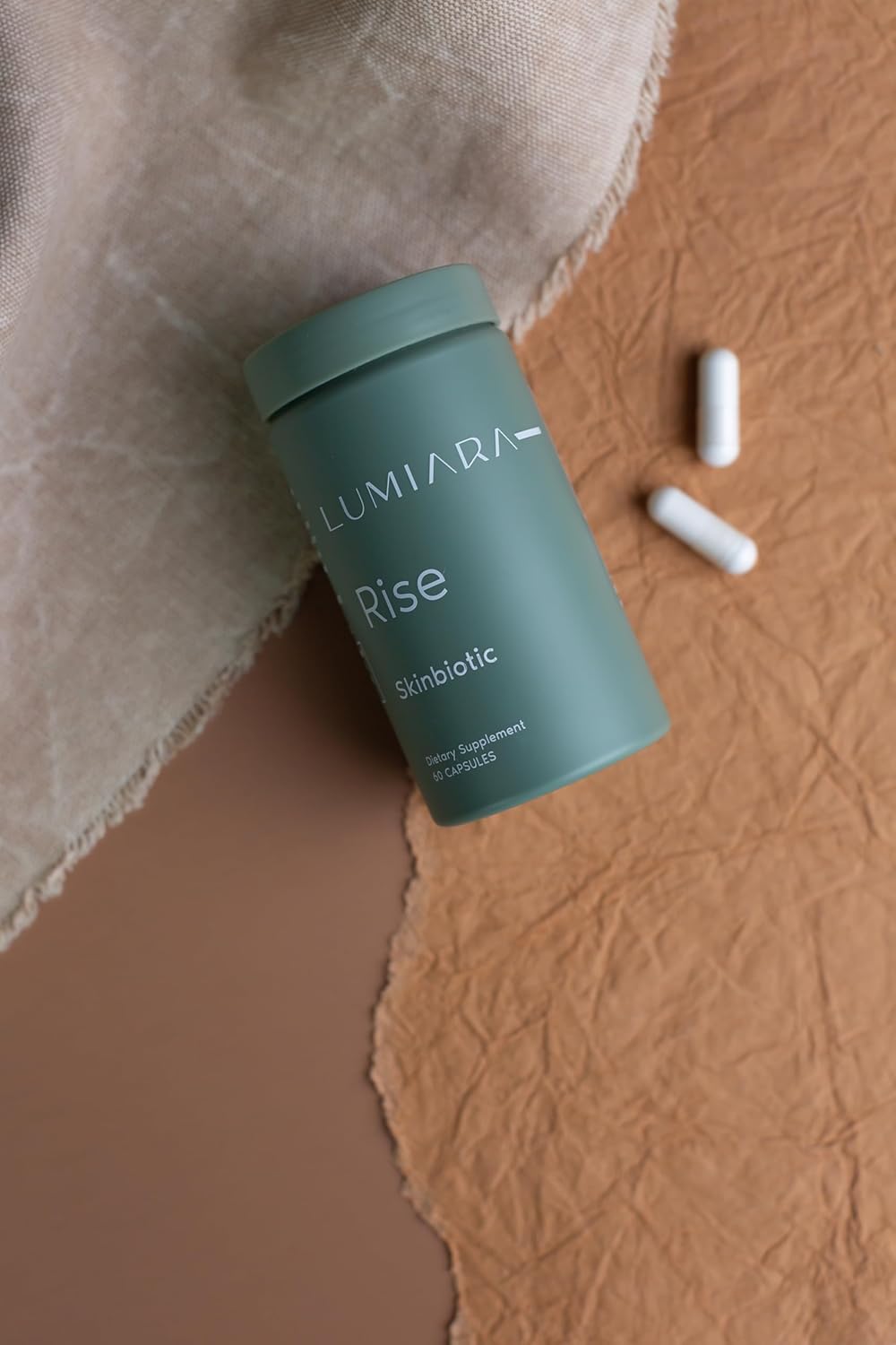 Plant-Based Collagen Booster for Women - Lumiara Rise Skinbiotic Skin Supplement - Beauty & Gut Health Support - Chemical-Free - 60 Capsules