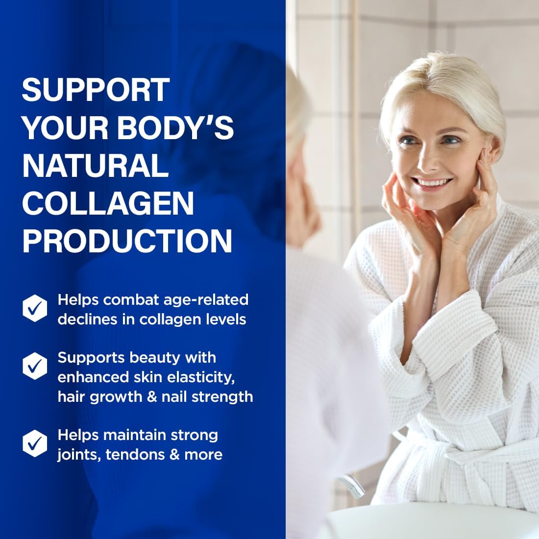 Plant-Based Collagen Builder for Glowing Skin, Hair, Nails & Joints - BioTrust Ageless Collagen Booster, 60 Capsules