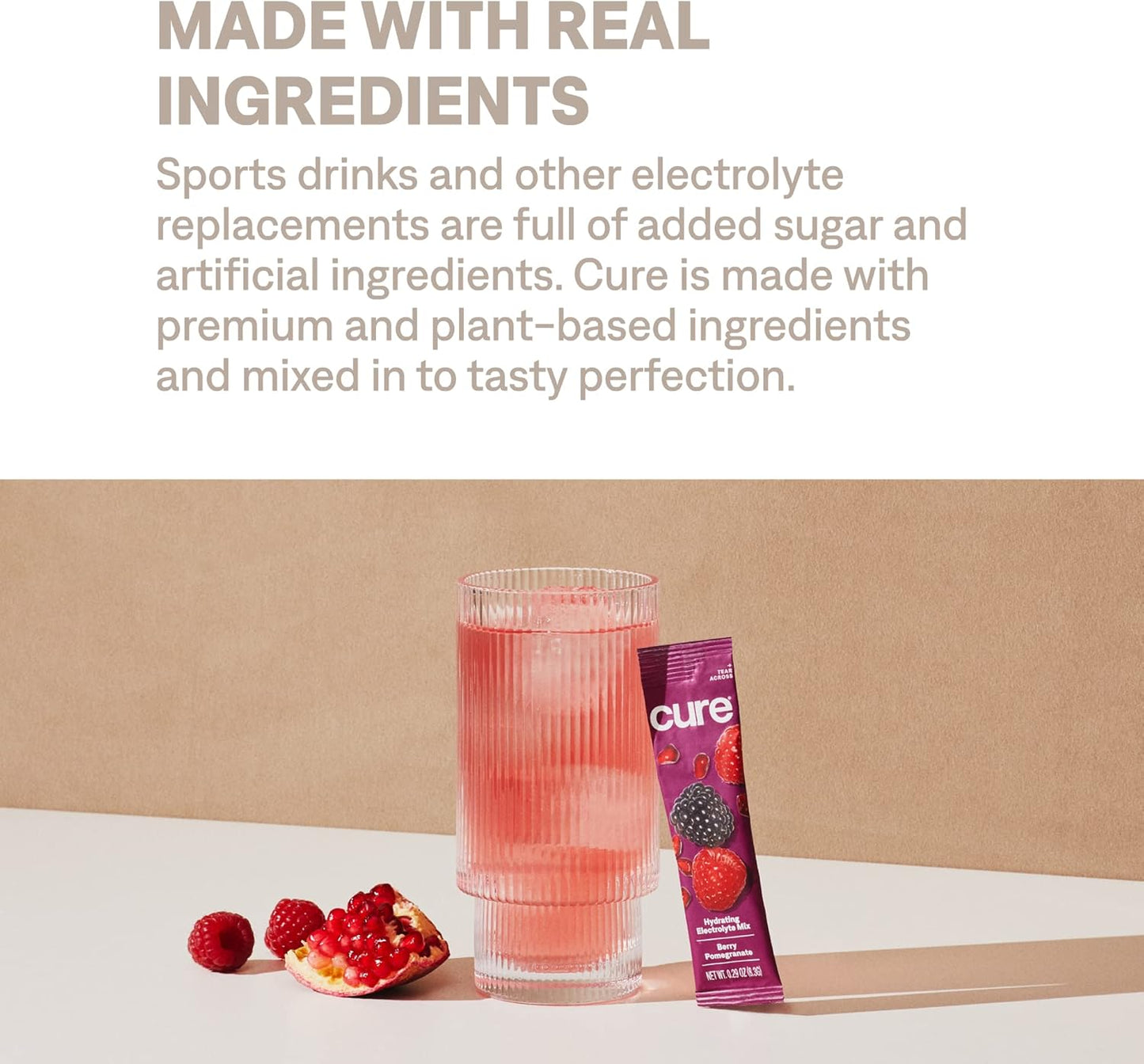 Plant-Based Electrolyte Drink Mix | Coconut Water | No Added Sugar | FSA & HSA | Non-GMO | Vegan | Berry Pomegranate Flavor | 28 Servings Jar