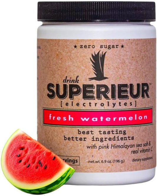 Plant-Based Electrolyte Supplement with Sea Minerals for Hydration & Recovery - Keto Friendly, Non-GMO, Vegan Sports Drink Powder - Watermelon Flavor (70 Servings)