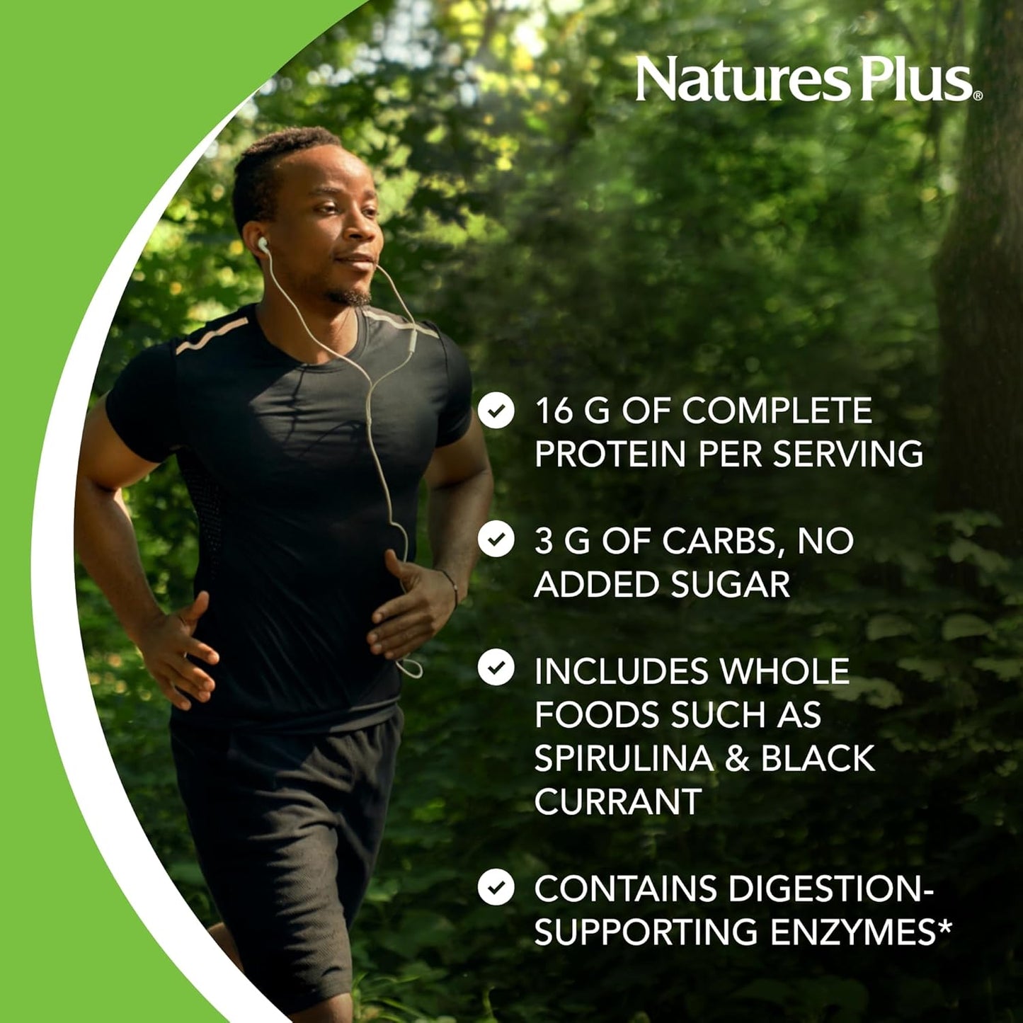 Plant-Based Energy Shake with 16g Protein, Digestion-Supporting Enzymes, Non-GMO - 0.95 lb, 16 Servings
