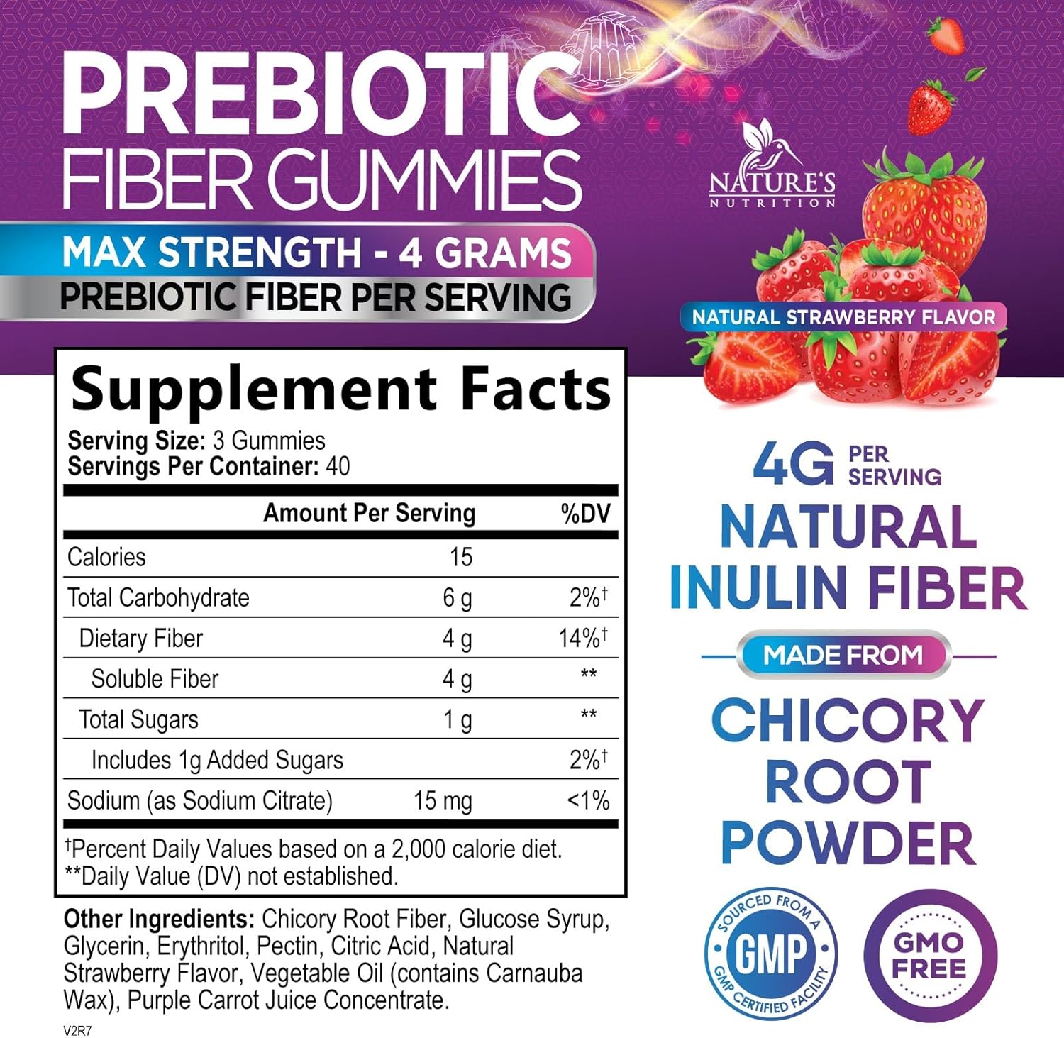 Plant Based Fiber Gummies for Adults - 4g Daily Supplement for Digestive Health - Supports Regularity and Digestion - Non-GMO - 120 Gummies