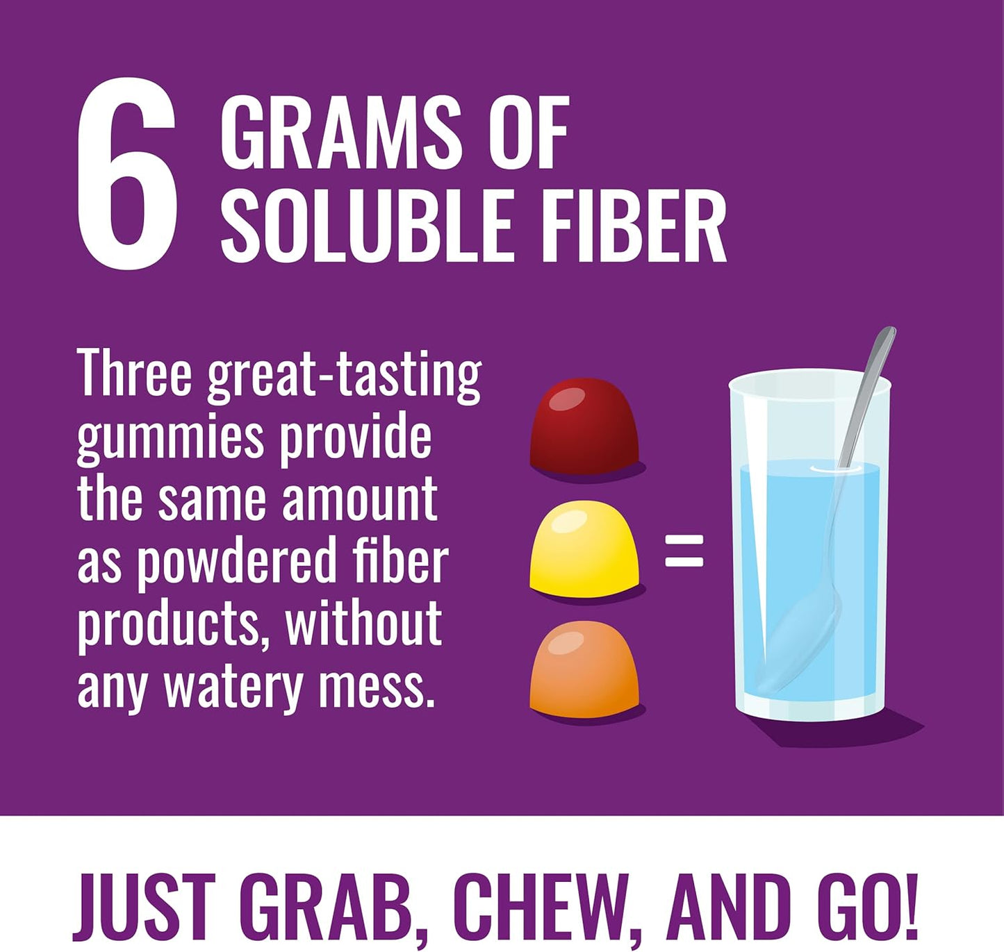 Plant Based Fiber Gummies for Digestive Health | Prebiotic Inulin Supplement | Gluten Free & Non-GMO | 90 Count