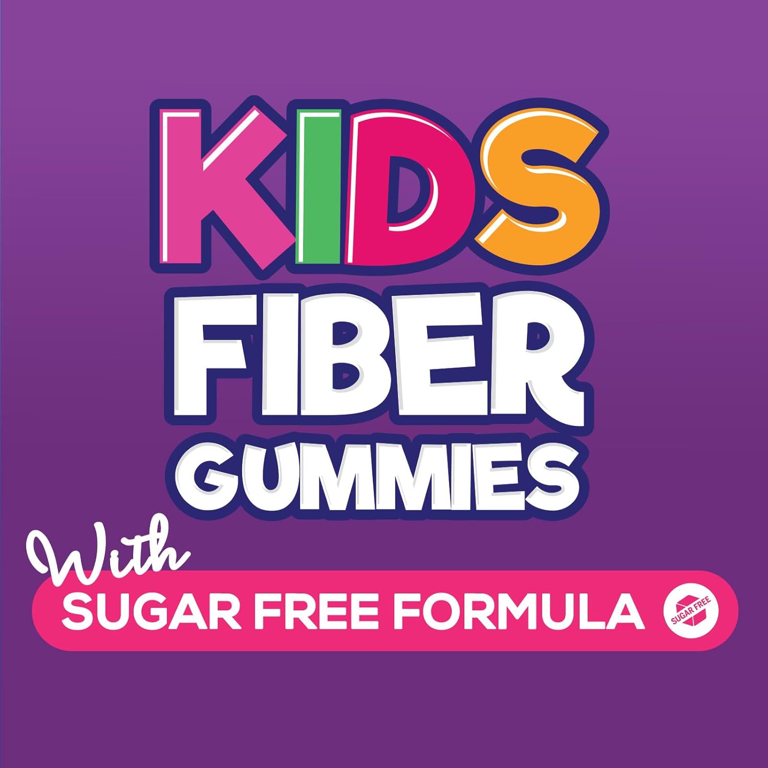 Plant-Based Fiber Gummies for Kids - Sugar-Free Prebiotic Blend for Digestive & Immune Health - Vegan Raspberry Bears - 60 Gummies