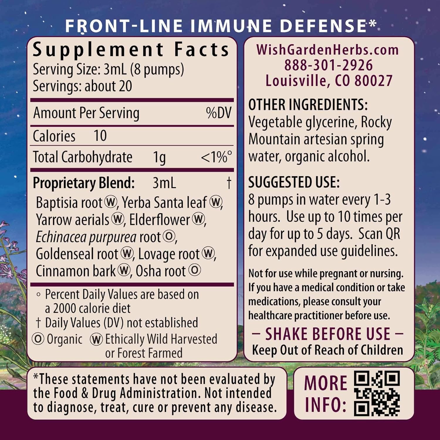 Plant-Based Immune Booster with Echinacea & Goldenseal - Herbal Immunity Support Supplement for Adults - Rapid Immunity Boost Formula - 2oz