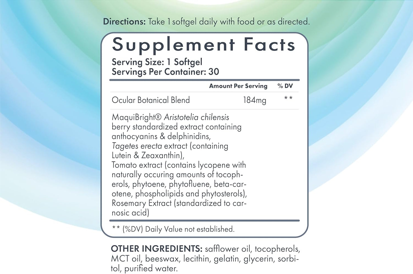 Plant-Based Lightbody Total Eye Health+ Softgels with Blue Light Filter - Lutein & Zeaxanthin Supplements for Retinal Health, Hydration, & Visual Function Boost