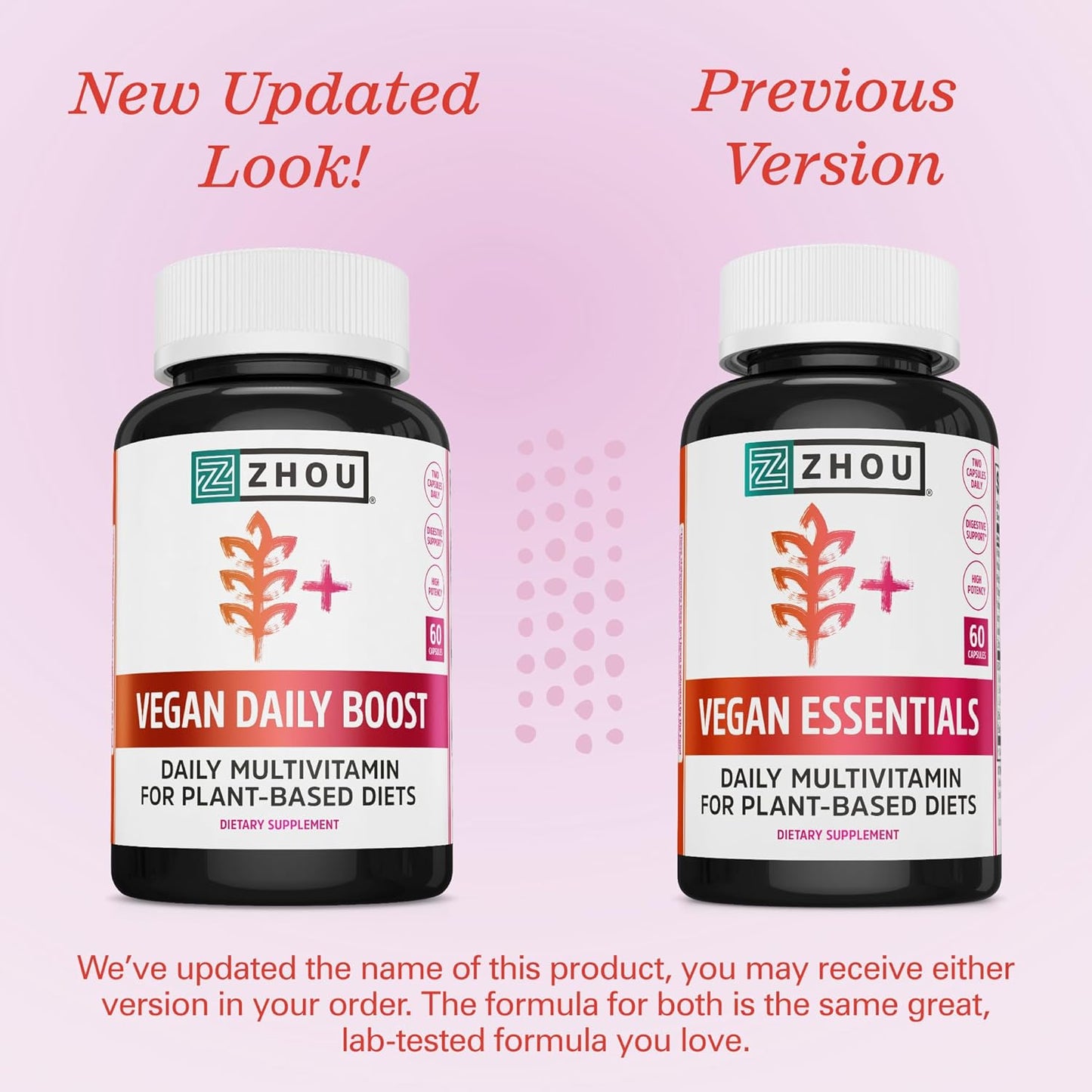 Plant-Based Multivitamin with B Vitamins, Vitamin C, Zinc, and Iron for Immune Support and Energy - 60 Vegan Capsules
