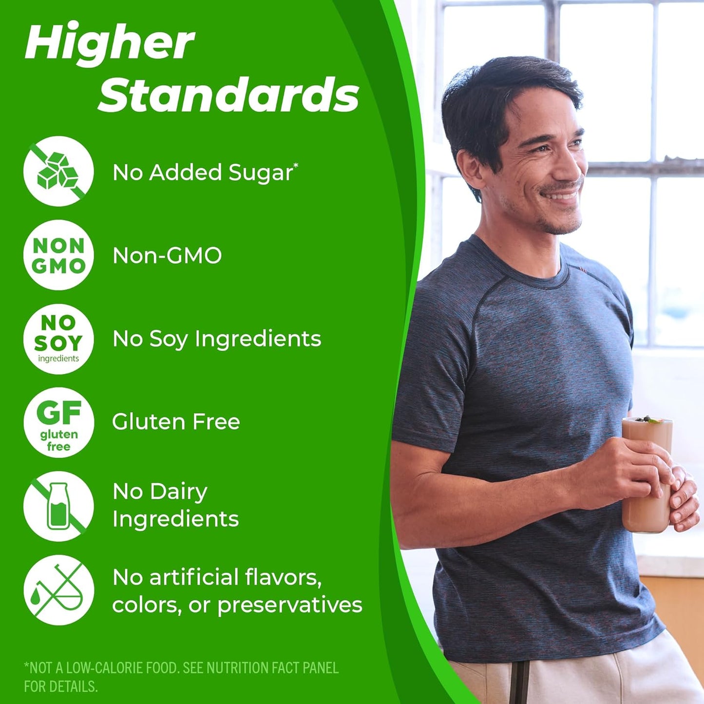 Plant-Based Orgain Organic Vanilla Bean Protein Powder - 21g Protein, 6g Fiber, No Lactose, No Sugar, Non-GMO - 2.03 lb Pack