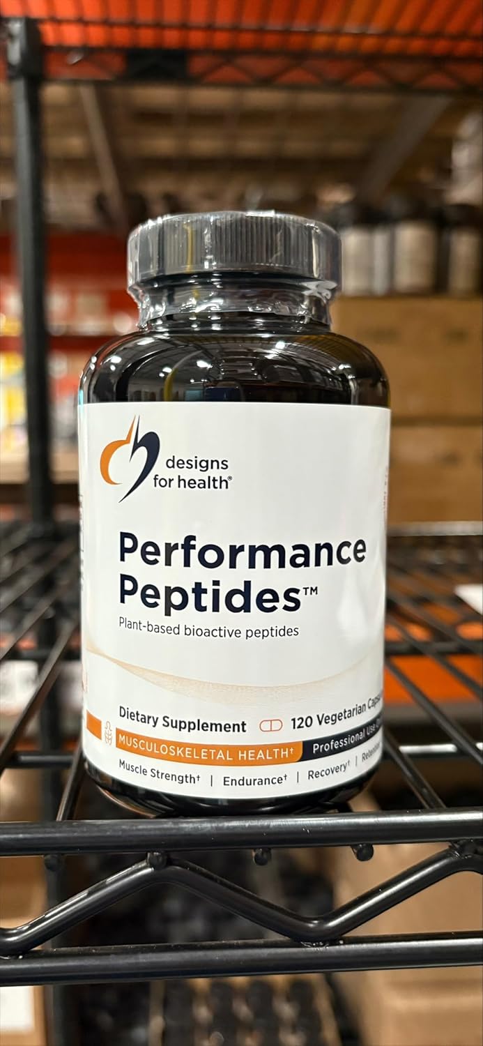 Plant-Based Peptide Muscle Recovery Supplements - Supports Muscle Health, Healthy Aging & Body Composition - Designs for Health Performance Peptides (120 Capsules)