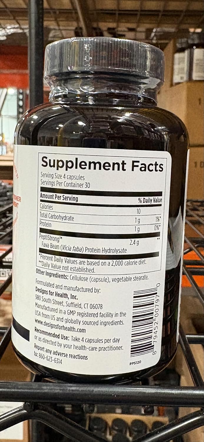 Plant-Based Peptide Muscle Recovery Supplements - Supports Muscle Health, Healthy Aging & Body Composition - Designs for Health Performance Peptides (120 Capsules)