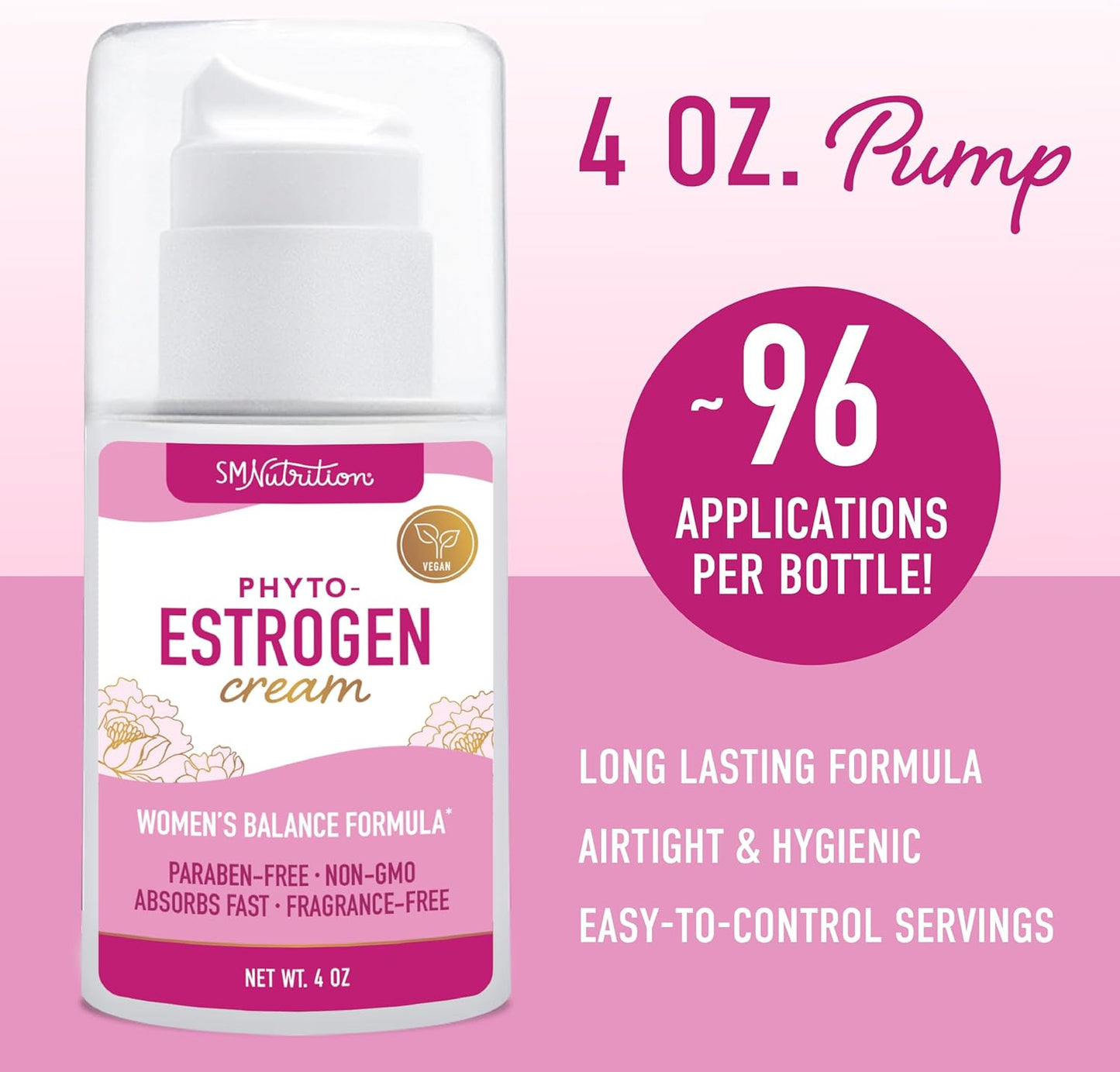 Plant Based PhytoEstrogen & Progesterone Cream Combo for Women | Hormone Balance Support (96 Servings Each)