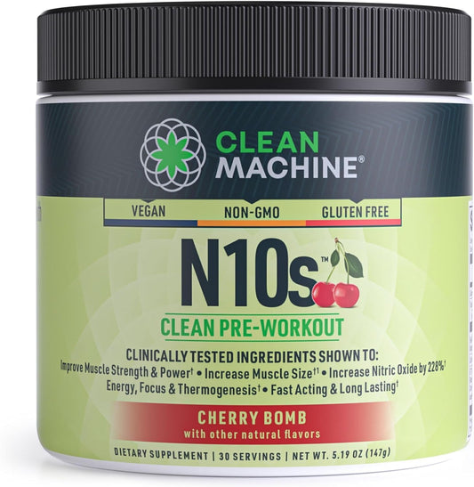 Plant-Based Pre Workout Powder with Patented Ingredients for Muscle Size & Endurance - Vegan Energy Supplement, Sugar Free - 30 Servings