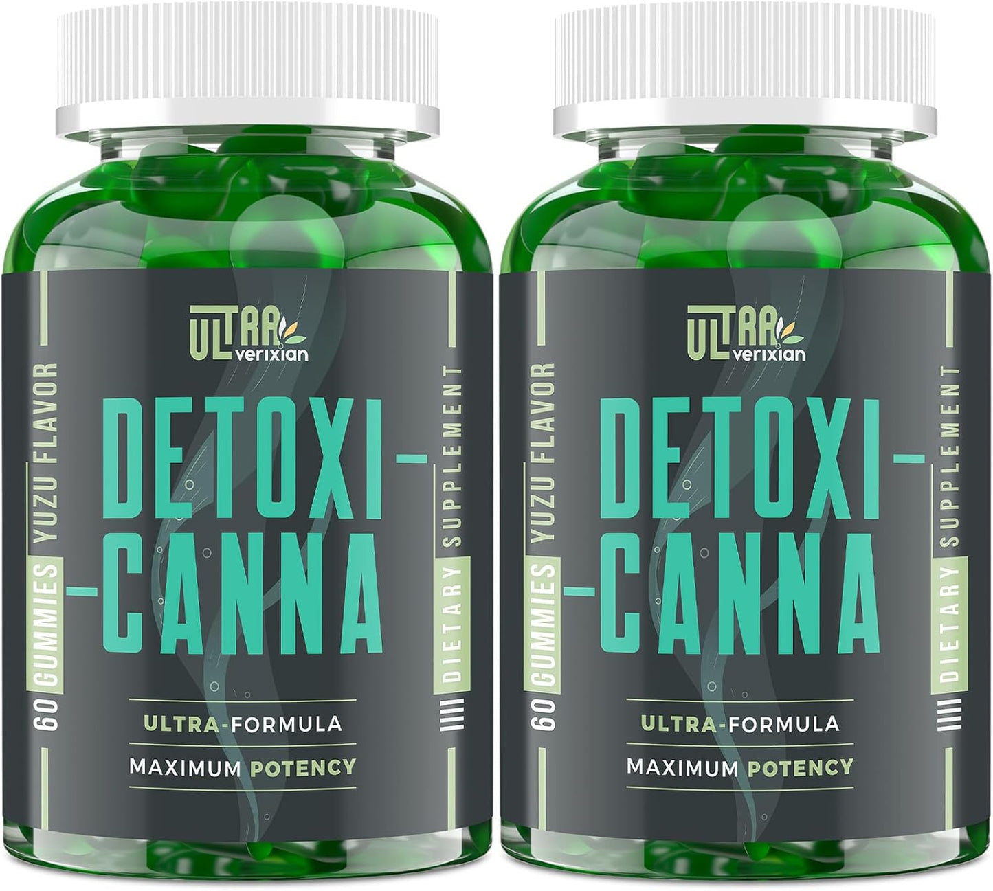 Plant-Based Ultraverixian Detox Cleanse Gummies with Milk Thistle - Effective Full Body Cleanse for Men and Women, Liver, Gut, and Kidney Support - 120 Gummies