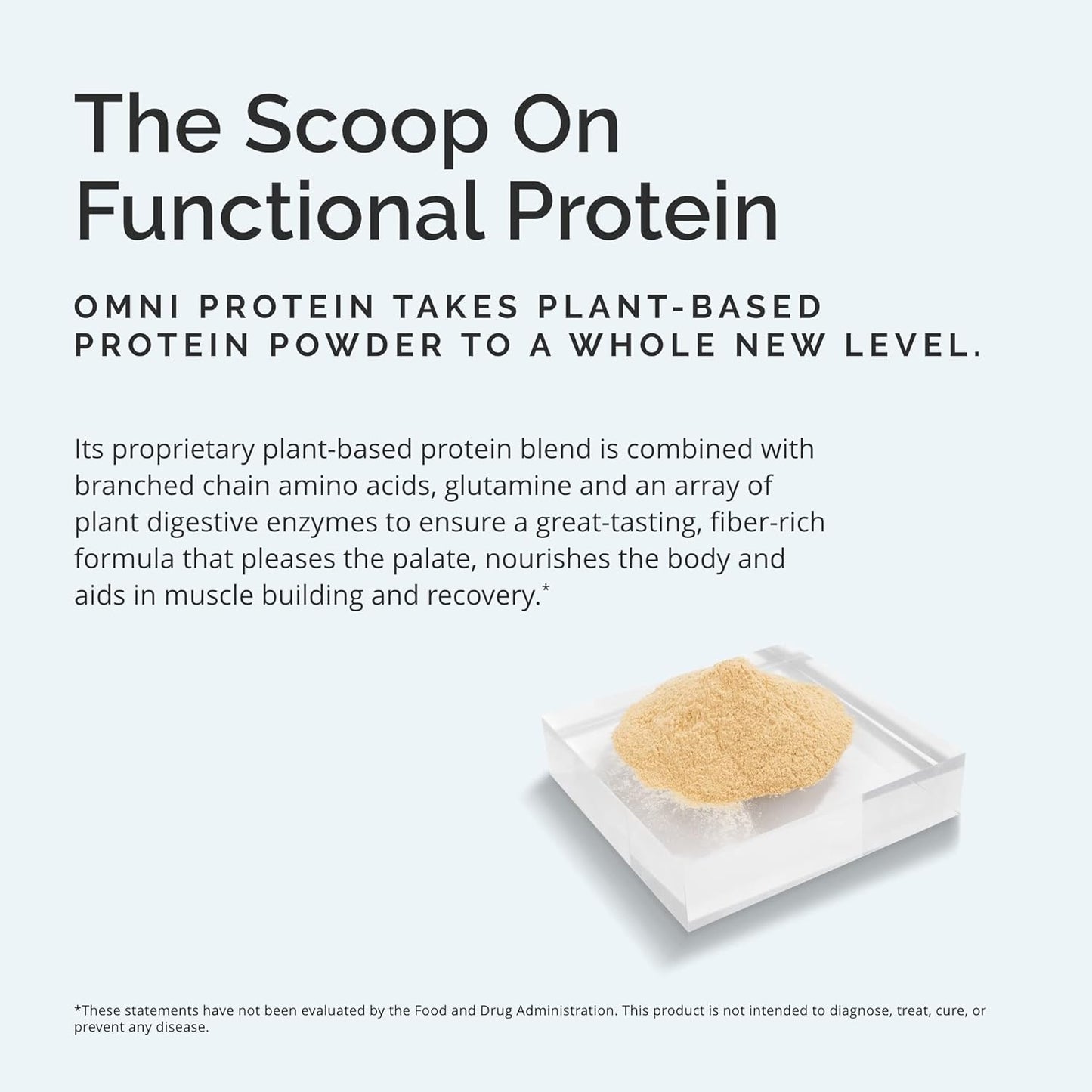 Plant-Based Vanilla Protein Powder for Energy & Recovery - 30 Servings - BrainMD Dr Amen Omni Protein - Vegan & Gluten Free