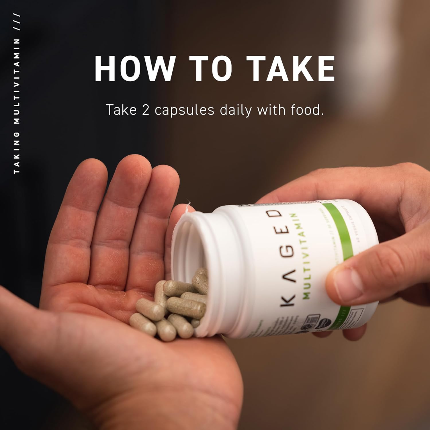 Plant-Based Vegan Multivitamin with Organic Whole Foods for Men and Women - Includes Vitamin C, D, E, B12 - 60 Servings
