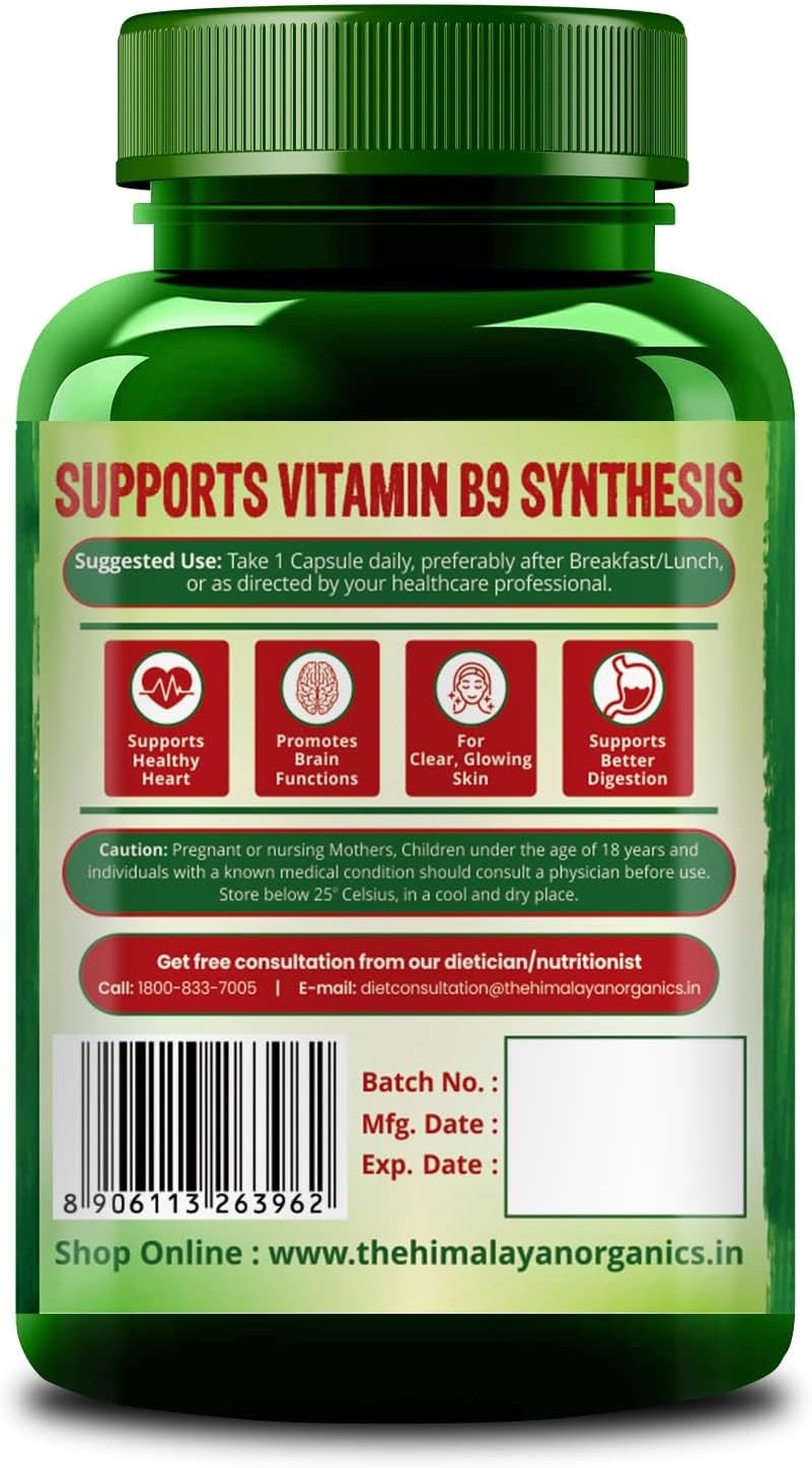 Plant-Based Vitamin B3 Capsules for Healthy Skin and Heart - 120 Count