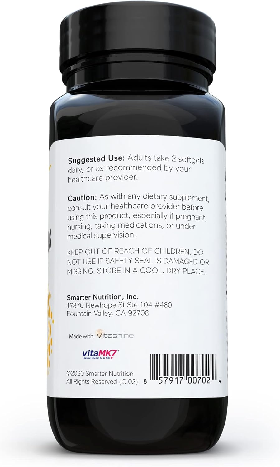 Plant-Based Vitamin D3 5000 IU + Vegan Vitamin K2 Softgels - Immune & Bone Health Supplement - 360 Count x 6 Packs - 180-Day Supply