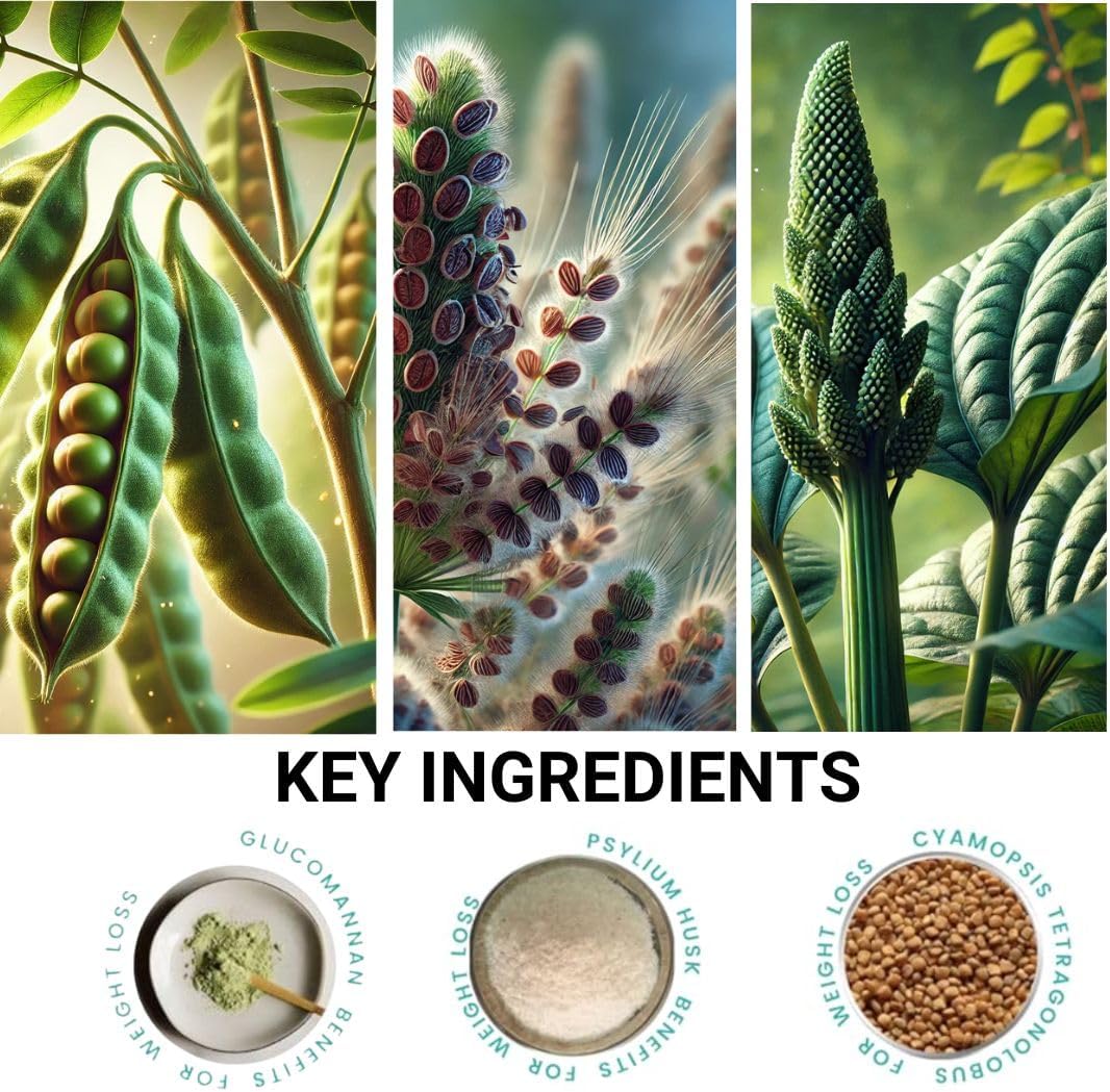 Plant-Based Women's Appetite Support Formula with Glucomannan - Vegan & Vegetarian - Promotes Gut Health - No Stimulants - 30-Day Supply