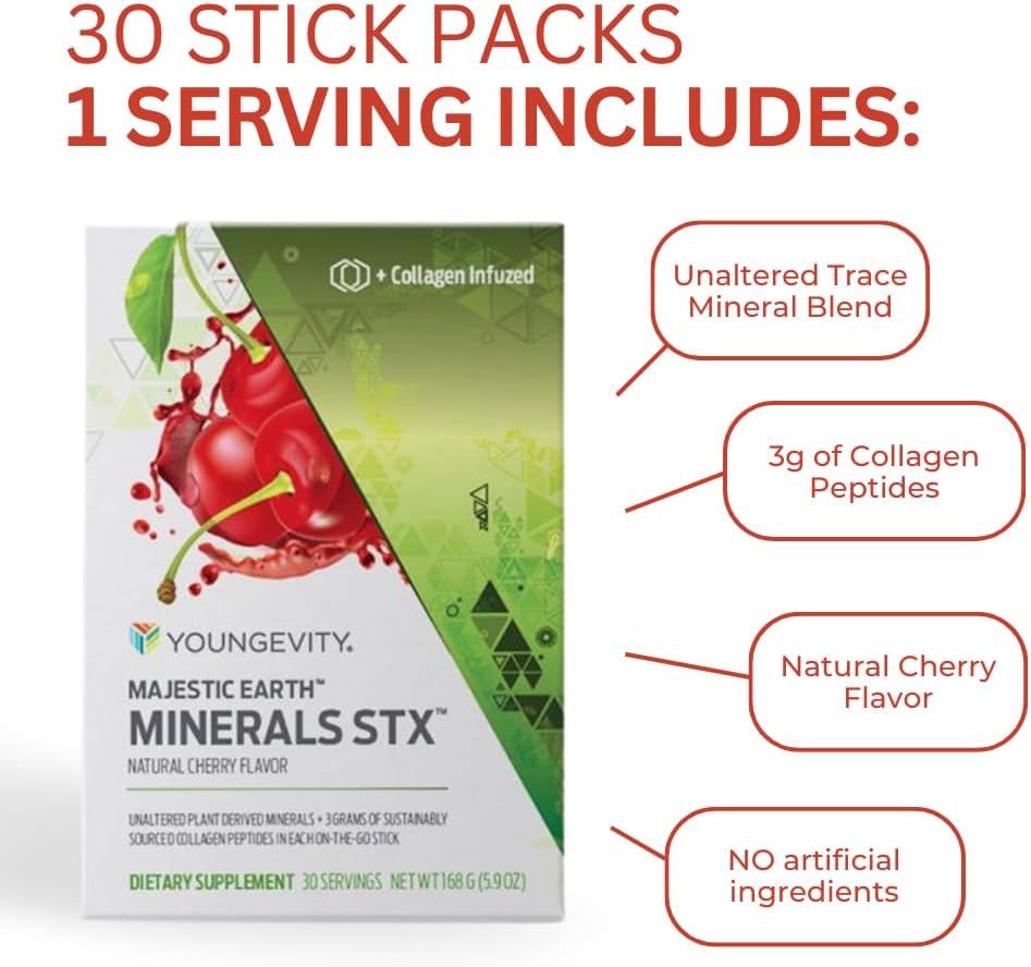 Plant Derived Minerals Powder: Youngevity Majestic Earth Mineral STX - Boost Your Health with Essential Nutrients