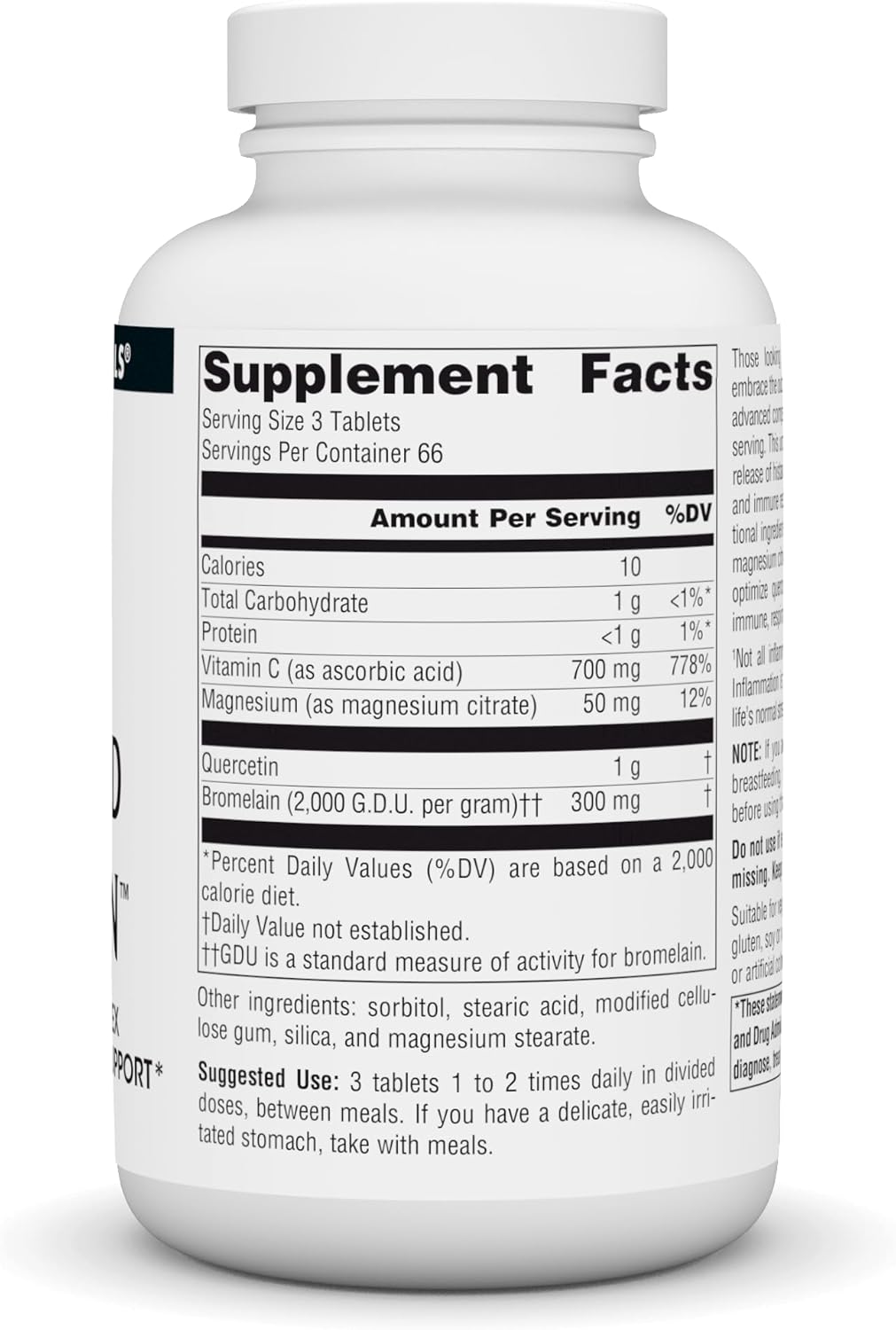 Plant-Derived Quercetin Complex for Seasonal & Immune Defense - 200 Vegetarian Tablets by Source Naturals