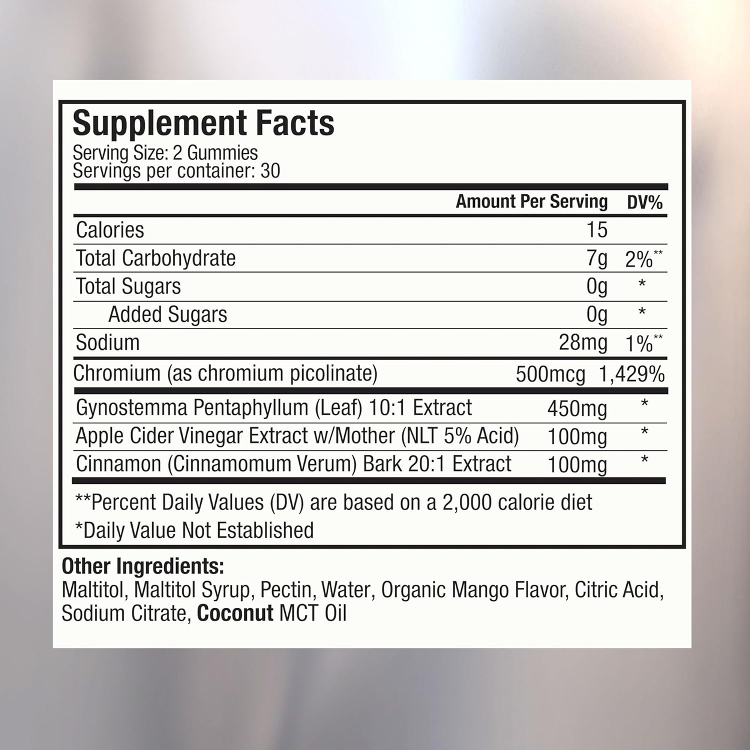 Plant People WonderBurn Gummies for Metabolism & Cravings Control - Zero Sugar, Ripe Mango Flavor (60 Count)